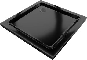 Mexen Flat piatto doccia quadrato slim 90 x 90 cm, nero, sifone nero - 40709090B
