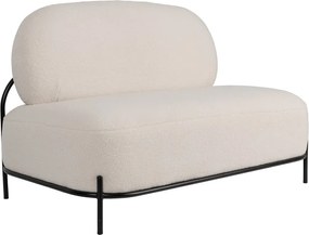 Divano bouclé crema 125 cm Polly - White Label