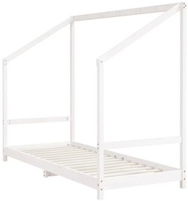 Giroletto per bambini bianco 2x(80x200) cm legno massello pino
