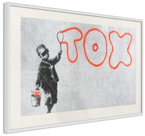 Poster  Banksy: Tox  Cornice Quadri Cornice nera con pass-partout, Larghezza x Altezza Home decor 90x60