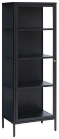 Vetrina in metallo nero 58x160 cm Carmel - Unique Furniture