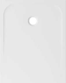 Piatto doccia SENSEA in composito minerale di resina gelificata bianco L 80 x L 100 x H 2.8 cm opaco