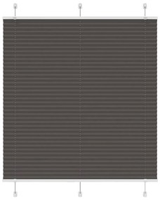 Tenda Plissettata Nera 120x100 Cm Larghezza Tessuto 119,4 Cm /