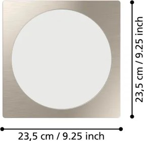 Eglo 901411 - Faretto da incasso LED FUEVA, 18,5W, 230V, 21,6x21,6 cm, cromato