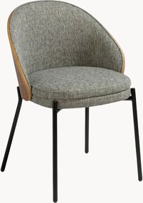 Set di 2 sedie imbottite con schienale in legno Luca