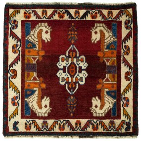 Shiraz Tappeto persiano 60 x 70 Rosso (Iran) Annodato A Mano