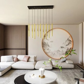 Lampada a Sospensione SELTER 9 BLACK WHITE e GOLD