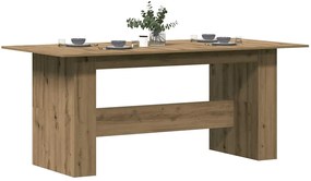 Tavolo Da Pranzo Rovere Artigianale 180x90x76 Cm İn Truciolato /