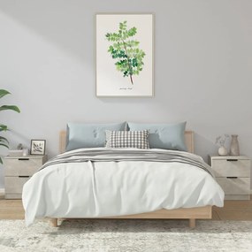 Comodini 2pz Grigio Cemento İn Legno Multistrato /