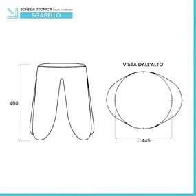 Sgabello per il bagno bianco opaco con seduta imbottita e piedini antiscivolo Flores