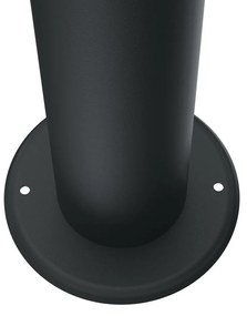 Paletto da Giardino Solare Nero da 100cm IP54 in Alluminio Colore Bianco Naturale 4.000K