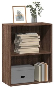 Libreria rovere marrone 60x30x77 cm in legno multistrato