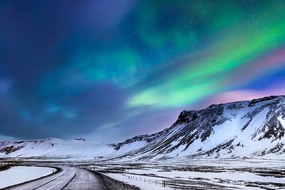 Carta da parati autoadesiva – Aurora boreale norvegese