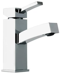 Rubinetto per lavabo a canna media getto laminare cristallino War cromo lucido