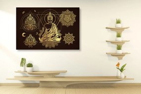 Quadro su tela – Buddha dorato