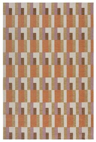 Tappeto in colore arancio-naturale 155x230 cm Riley Block Geo - Flair Rugs
