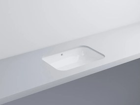 Cielo Enjoy Lavabo 41x53 Sottopiano Rettangolare Senza Foro Con Troppopieno Bianco Lucido