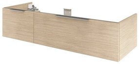 Mobile da bagno sospeso sotto lavabo L 135 x H 32 x P 48 cm rovere lucido, 1 cassetto SENSEA Neo