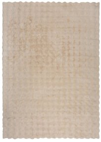 Tappeto in pelliccia sintetica crema 80x150 cm Waffle Faux Fur - Flair Rugs