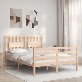 Giroletto Con Testiera 140x190 Cm İn Legno Massello /