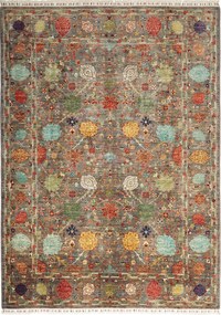 Samarkand Tappeto 170x250 Grigio (Pakistan) Annodato A Mano