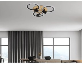 Plafoniera LED dimmerabile LED/70W/230V 3000-6500K nero/marrone + +TC