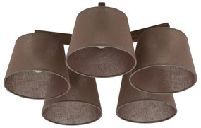 Brilagi - Lampadario da soffitto LATTE 5xE27/15W/230V pino/marrone