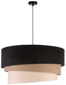 Duolla - Lampadario a sospensione con filo DEVON 1xE27/40W/230V diametro 45 cm nero/beige