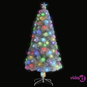 vidaXL Albero Natale Preilluminato Bianco 120 cm in Fibra Ottica