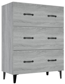 Credenza grigio sonoma 69,5x34x90 cm in legno multistrato