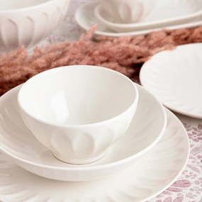 Servizio di Piatti Bidasoa ROMANTIC IVORY Ceramica Bianco (18 Pezzi)
