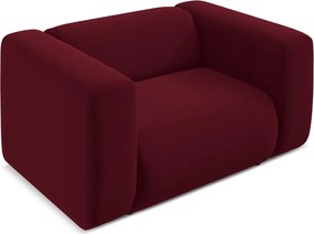 Poltrona burgundy con rivestimento in velluto Ekahi – Makamii