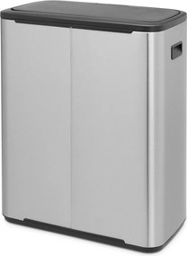 Bidone in acciaio touch in argento opaco 60 l Bo Touch Bin - Brabantia