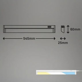 Brilo - Lampada sottopensile LED/6W/230V 2700/4000/6500K 54,5 cm bianco