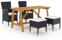 Set Mobili da Pranzo per Giardino 5 pz Nerocod mxl 117396