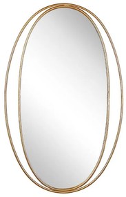 Specchio da parete di forma ovale in color oro 90x55 BESSON Beliani