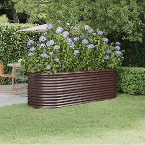 Letto Giardino Acciaio Verniciato A Polvere 224x80x68cm Marrone /