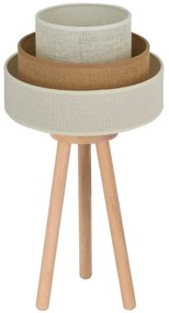 Brilagi - Lampada da tavolo DENVER LUNETA 1xE27/15W/230V beige/marrone/color crema
