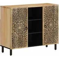 Credenza 90x33x75 cm in Legno Massello di Mango 358240