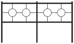 Testiera in metallo nero 160 cm