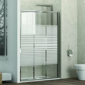 Porta doccia 115cm vetro serigrafato altezza 180cm KP3000 - KAMALU