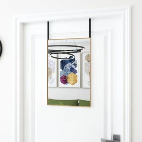 Specchio da Porta in Vetro e Alluminio disponibile in varie dimensioni, 40 x 60 cm / Oro
