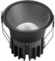 Incasso LED COB QUARK in alluminio nero con funzione CCT 12W