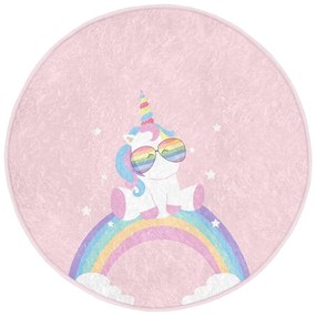 Tappeto rosa per bambini ø 120 cm Comfort - Mila Home