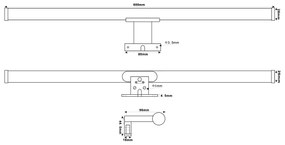 Top Light - Illuminazione a LED per specchi da bagno OREGON LED/9W/230V 60 cm IP44