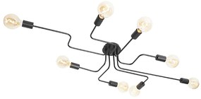 Plafoniera di design nera 8 luci - Facile