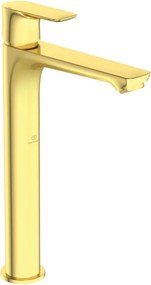 Rubinetto per lavabo getto laminare cristallino Concept Air oro spazzolato IDEAL STANDARD