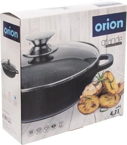 Casseruola antiaderente Pfluon Granit con coperchio in vetro , ⌀ 28 cm Grande - Orion