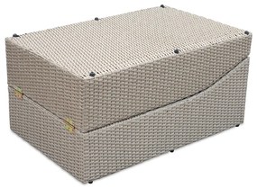 Lettino da giardino in rattan bianco/beige Akland - Bonami Selection