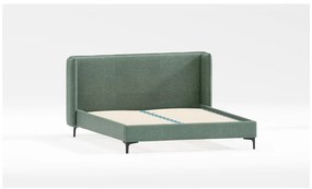 Letto matrimoniale imbottito verde con griglia 200x200 cm Basti - Ropez